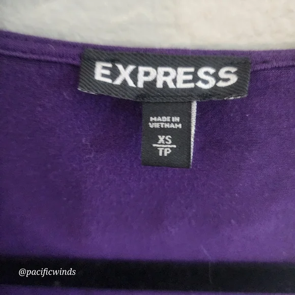 DEEP PURPLE RUFFLE TOP SIZE XS - SMALL MODAL SOFT! - Picture 2 of 5